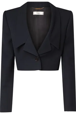 Chloé Tailored Wool Cropped Blazer