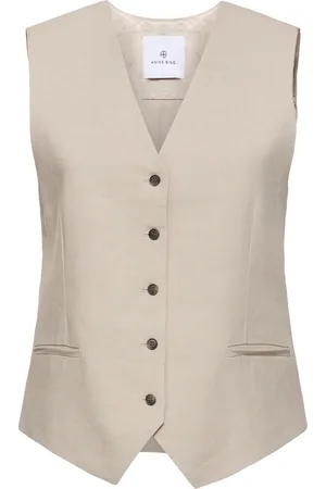 ANINE BING Lena Linen Blend Vest