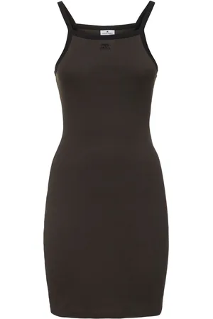 Courrèges Contrast Cotton Jersey Mini Dress