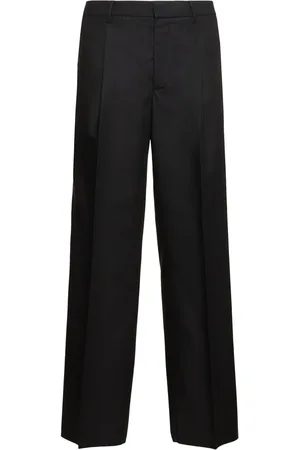 LARDINI Wool & Mohair Pleated Pants