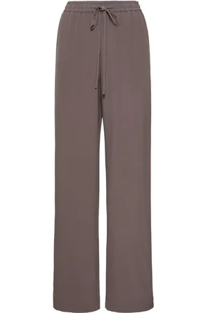 MATTEAU Silk Elastic Waist Wide Pants
