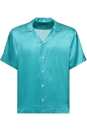 Frescobol Carioca Roberto Star Print Silk Shirt