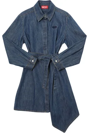 Diesel Cotton Denim Dress W/belt