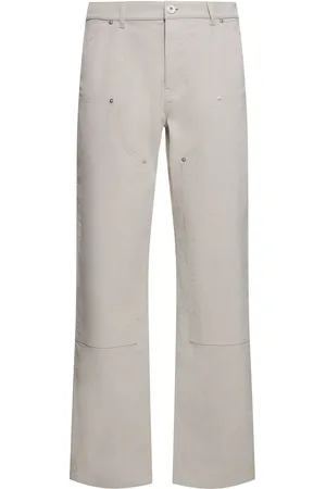 Salvatore Ferragamo Cotton Blend Straight Pants