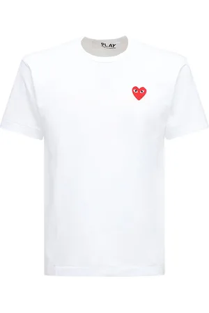 Comme des Garçons Heart Patch Cotton Jersey T-shirt