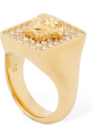 VERSACE Medusa Crystal Squared Ring