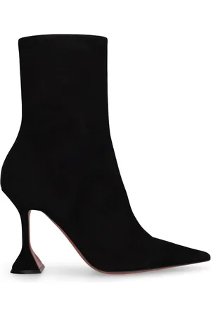 Amina Muaddi 95mm Georgia Suede Ankle Boots