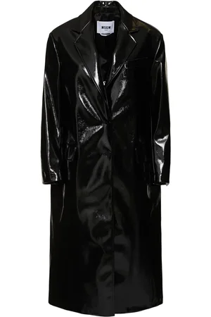 Msgm Single Breast Patent Coat