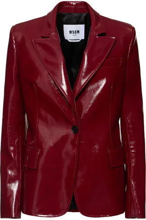 Msgm Single Breast Patent Jacket