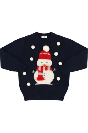 Il gufo Jacquard Wool Knit Sweater