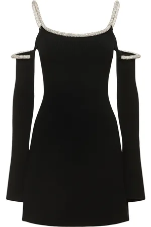 Mach & Mach Embellished Viscose Blend Mini Dress