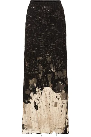 Diesel Embroidered Tulle Maxi Skirt