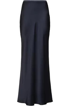 ANINE BING Bar Silk Satin Maxi Skirt
