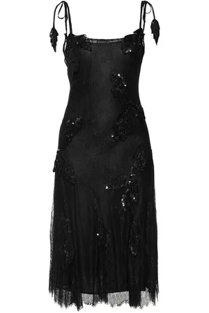 BLUMARINE Embroidered Lace Midi Dress