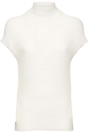 Issey Miyake Wooly Pleated Short Sleeve Turtleneck