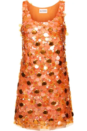 Des Phemmes Sequined Tulle Mini Dress