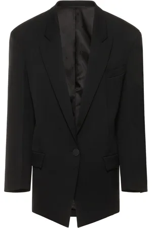 The Attico Glen Wool Serge Single Breasted Blazer