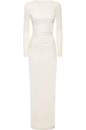 16Arlington Nubria Draped Velvet Maxi Dress