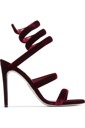 RENE CAOVILLA 105mm Cleo Velvet Sandals