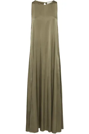 FORTE FORTE Sleeveless Silk Blend Satin Long Dress