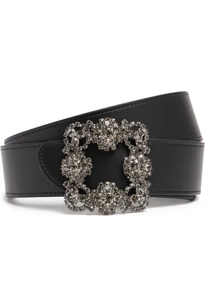 Manolo Blahnik 35mm Hangisi Leather Belt