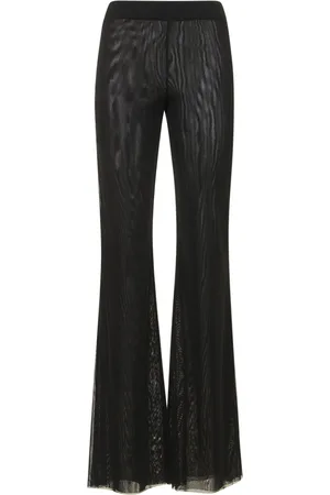 The Andamane Gaia Tulle Crepe Flared Pants