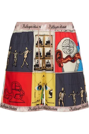 KIDSUPER STUDIOS Printed Satin Shorts