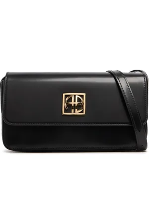ANINE BING Elly High-shine Leather Crossbody Bag