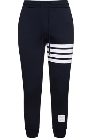 Thom Browne Intarsia Stripes Cotton Sweatpants