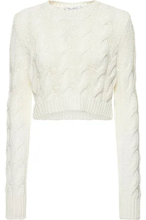 Max Mara Sfinge Cable Knit Crop Top