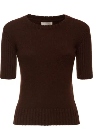 Khaite Mia Short Sleeve Cashmere Sweater