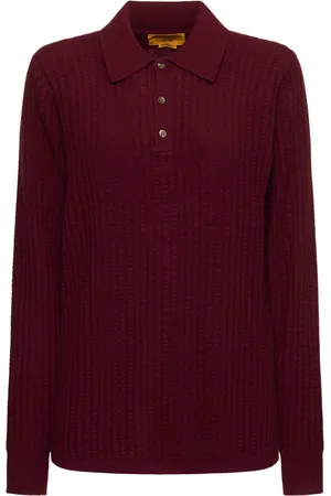 Guest In Residence Theo Waffle Cashmere Knit Polo Sweater