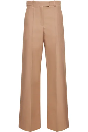 VALENTINO Techno Weave Mid Rise Wide Leg Pants