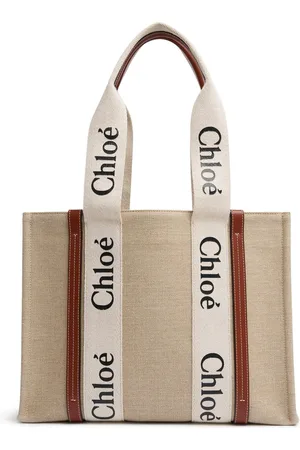 Chloé Medium Woody Canvas Tote Bag