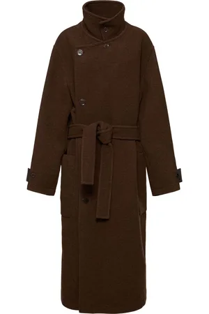 LEMAIRE Belted Double Wool Long Coat