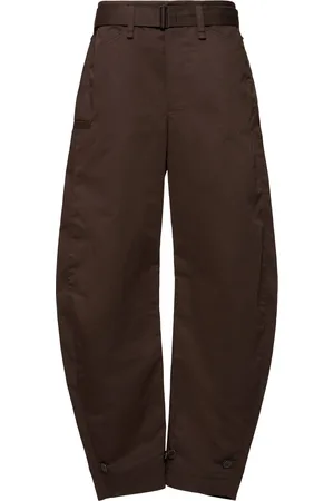LEMAIRE Cotton Blend Twill Wide Leg Pants
