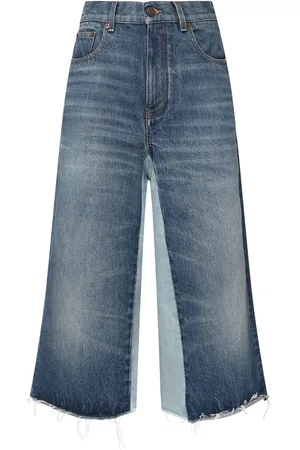 Chloé Two-tone Denim Bermuda Shorts