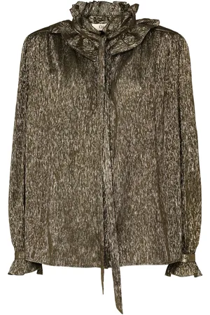Chloé Lurex Georgette Shirt W/bow