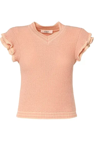 Chloé Knit Wool V-neck Top
