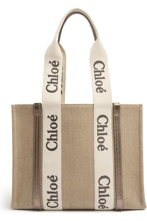 Chloé Medium Woody Canvas Tote Bag