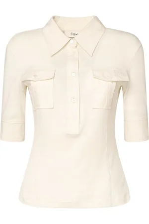 Chloé Cotton Interlock Short Sleeve Shirt