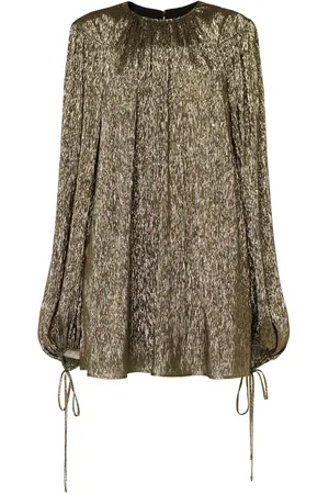 Chloé Lamé Silk Blend Mini Dress