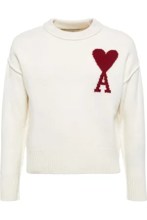 Ami Logo Wool Knit Crewneck Sweater