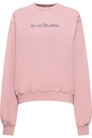 Acne Studios Faded Logo Print Jersey Sweatshirt