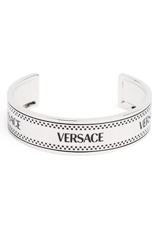 VERSACE Metal Logo Cuff Bracelet