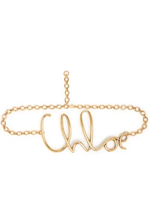 Chloé Large Iconic Chloé Metallic Belt