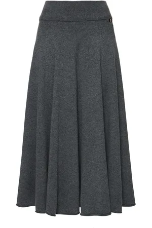 EXTREME CASHMERE Twirl Cashmere Blend Knit Midi Skirt