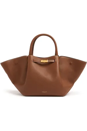 DeMellier Midi New York Grained Leather Tote Bag