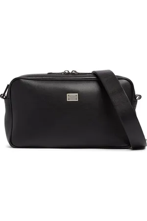 Dolce & Gabbana Logo Plaque Leather Crossbody Bag