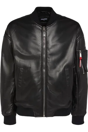 Dsquared2 Leather Bomber Jacket